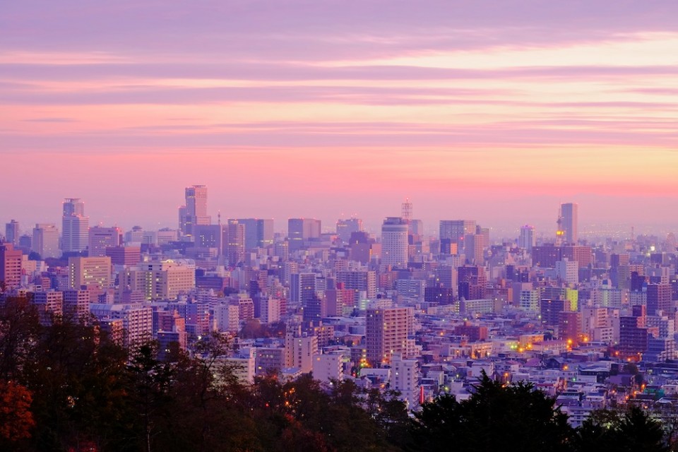 札幌朝焼け